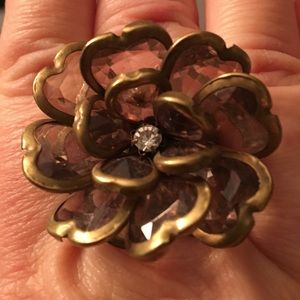 Bronze look Flower Stretch Ring